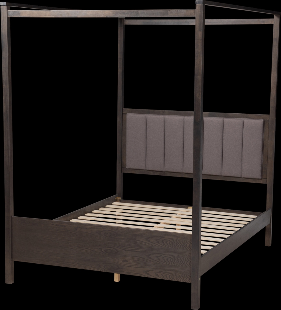 Lelane Gray Queen Canopy Bed - Thumbnail - Image 3