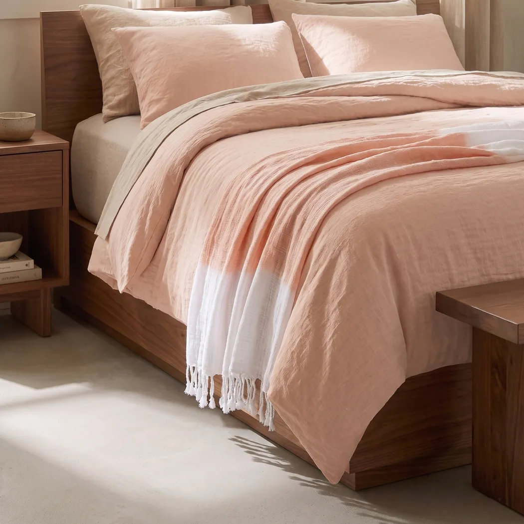 Leley Peach Throw Blanket - Image 5