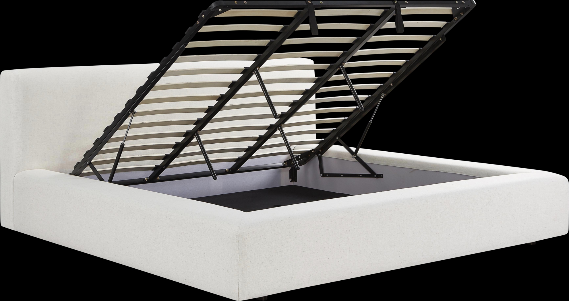 Lemonwares Cream King Storage Bed - Thumbnail - Image 2