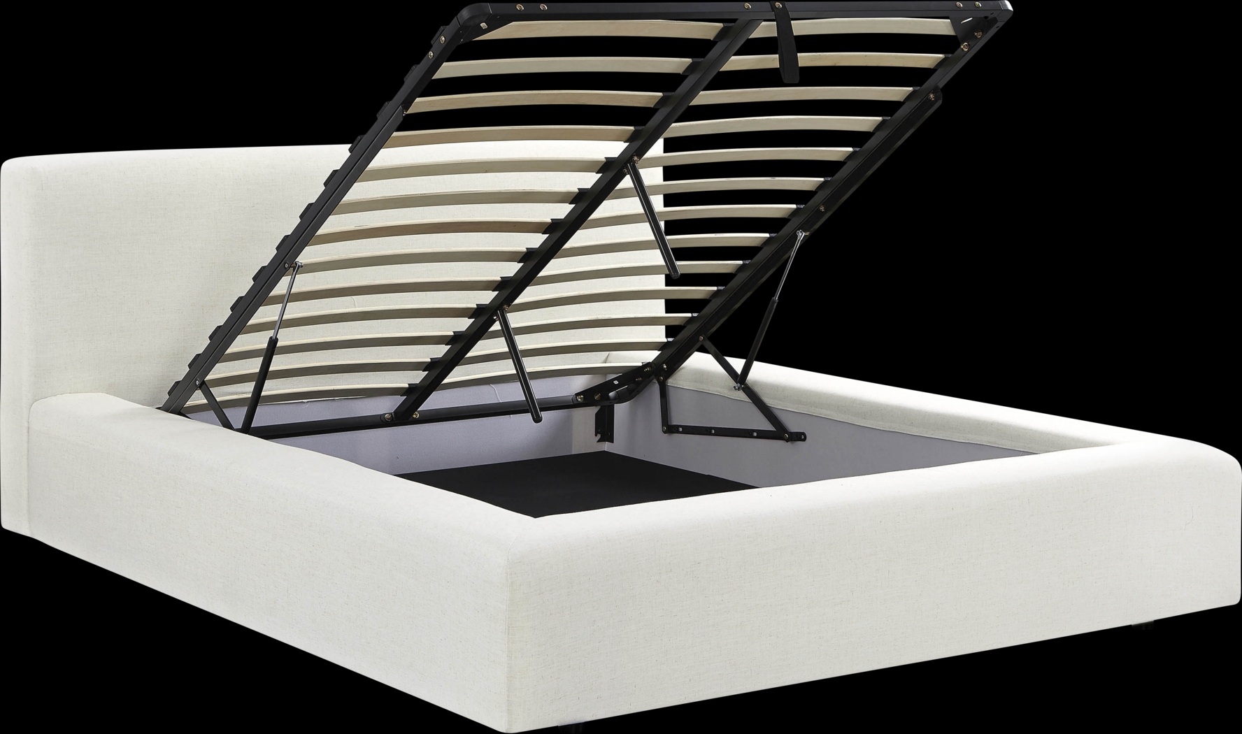 Lemonwares Cream Queen Storage Bed - Thumbnail - Image 2