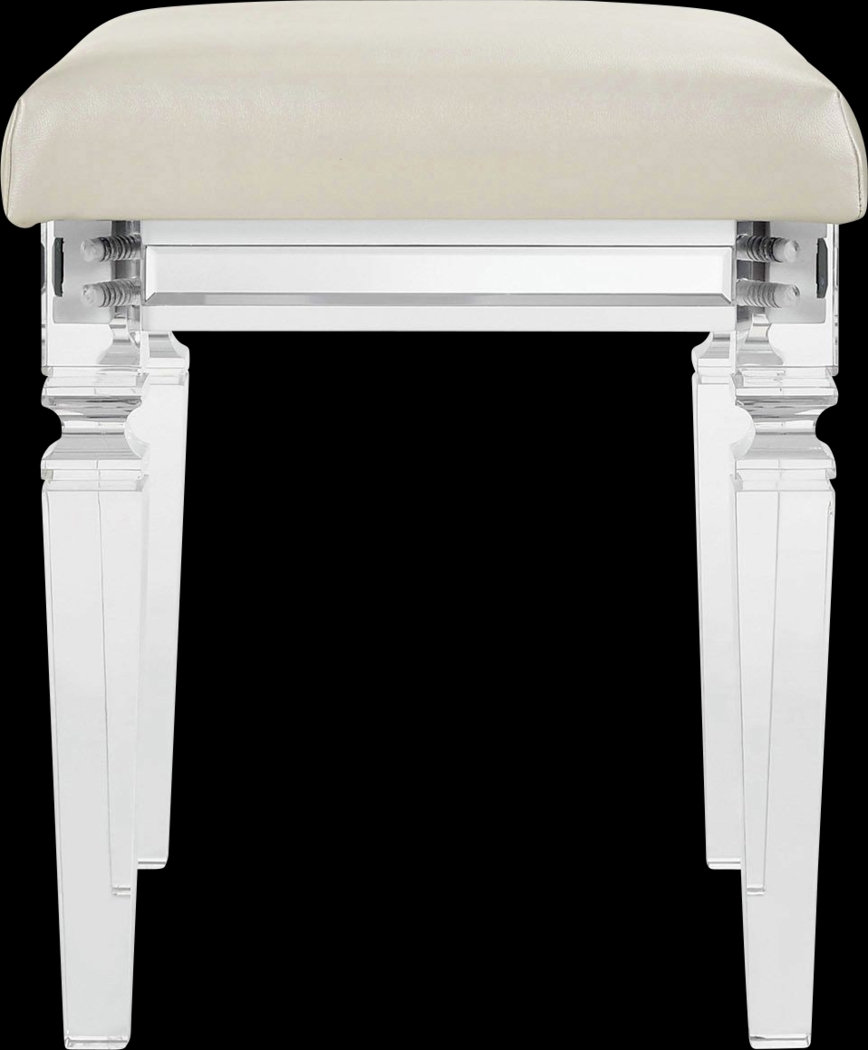 Lemotors White Vanity Stool - Thumbnail - Image 5