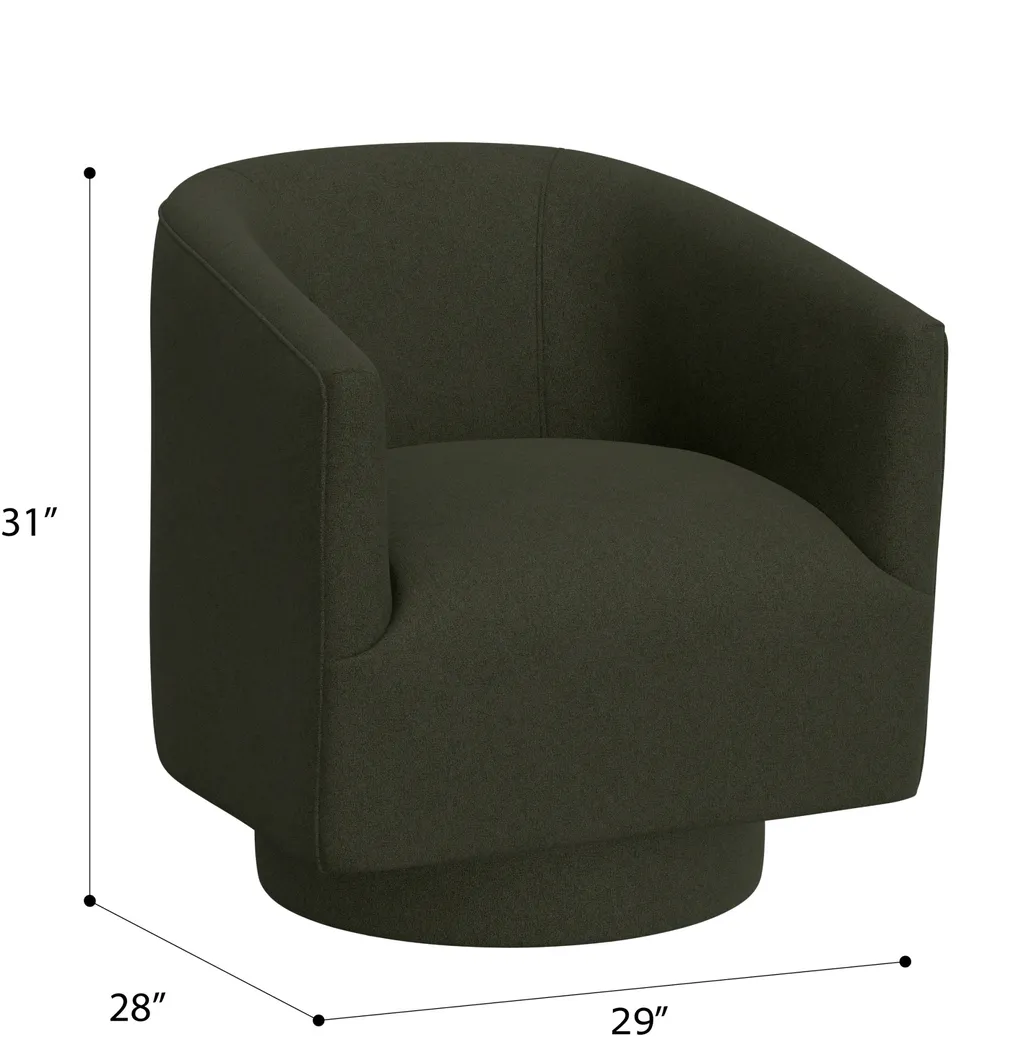 Lemree Green Swivel Accent Chair - Thumbnail - Image 6