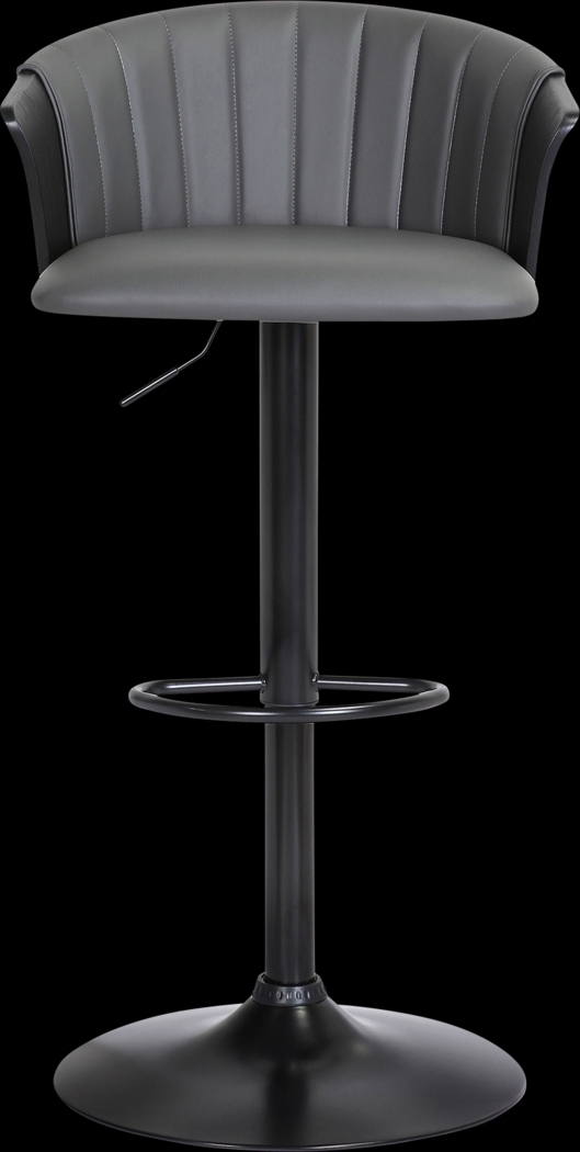 Lemsea Gray Adjustable Barstool - Thumbnail - Image 3