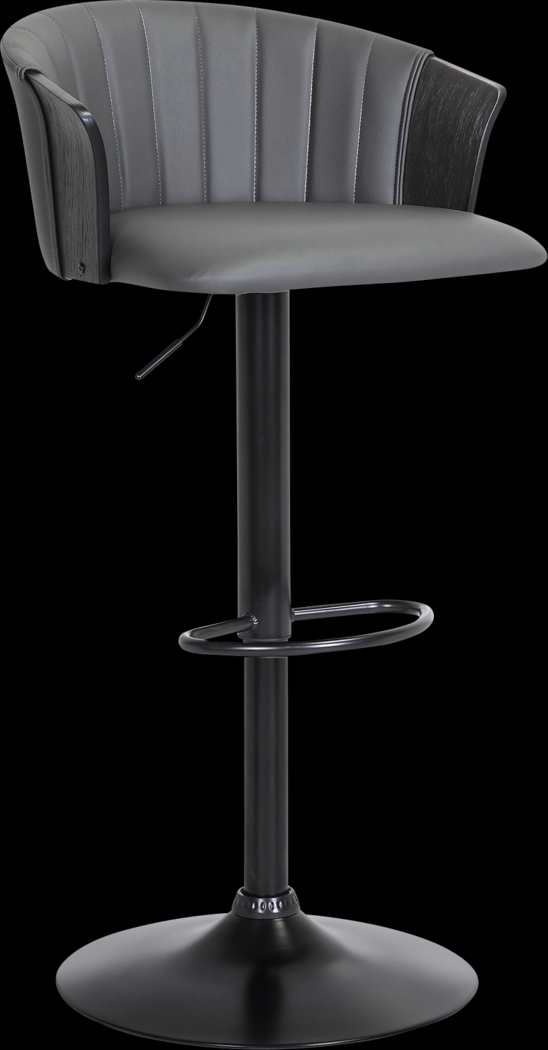 Lemsea Gray Adjustable Barstool - Thumbnail - Image 1