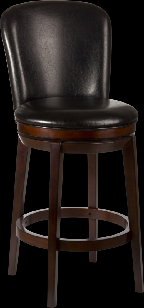 Lenargo Walnut Swivel Counter Height Stool - Thumbnail - Image 1