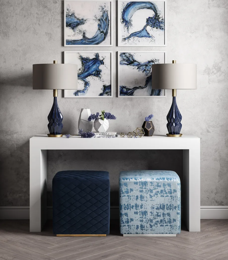 Leneri Navy Ottoman - Thumbnail - Image 4