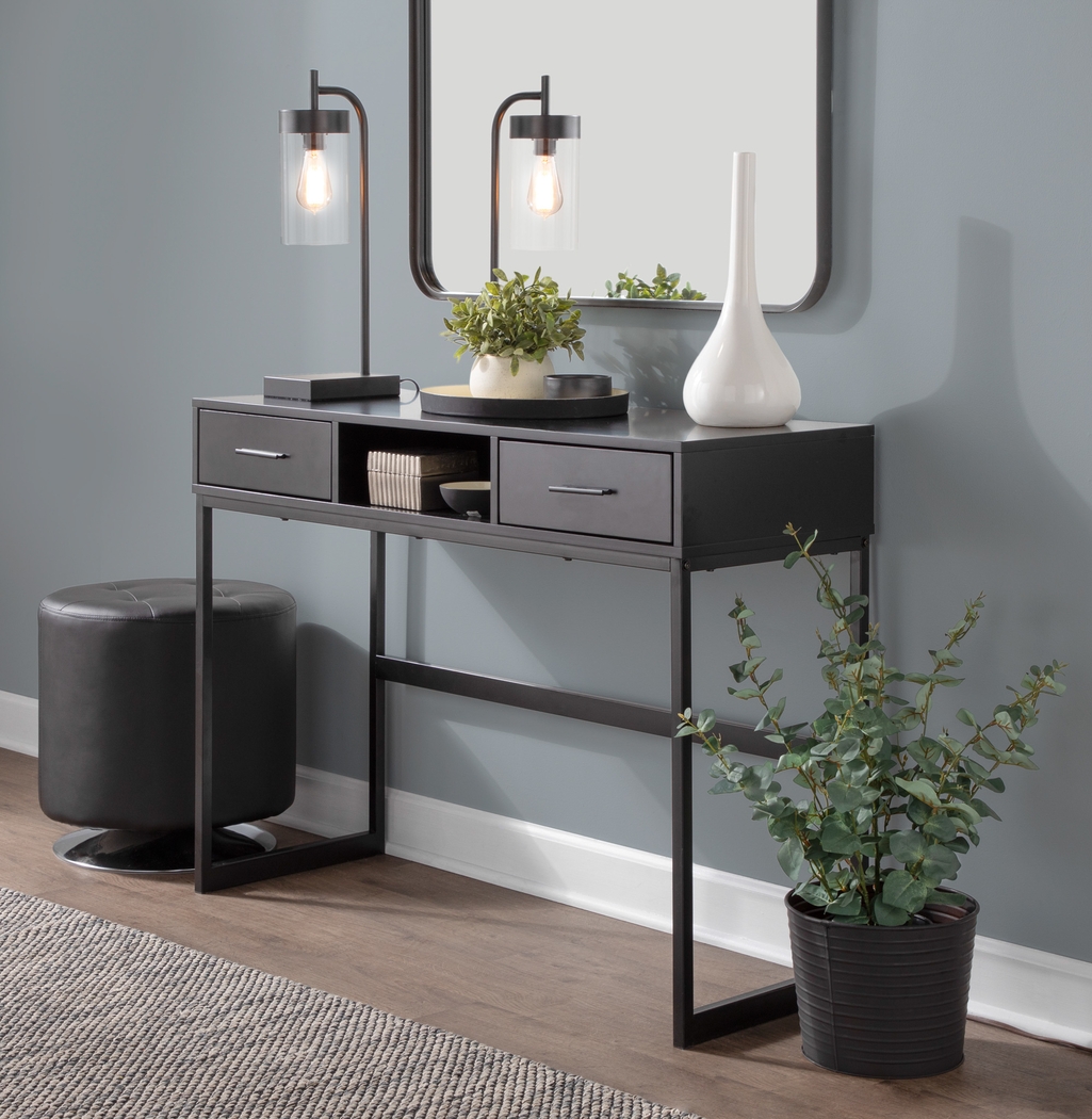 Leneva Black Sofa Table - Thumbnail - Image 2