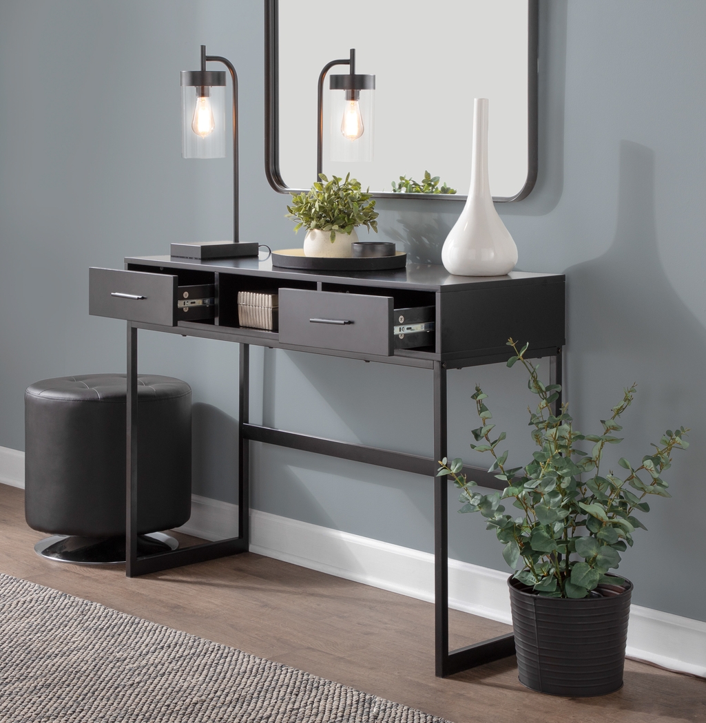 Leneva Black Sofa Table - Thumbnail - Image 3