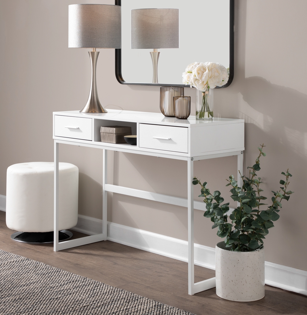 Leneva White Sofa Table - Thumbnail - Image 2