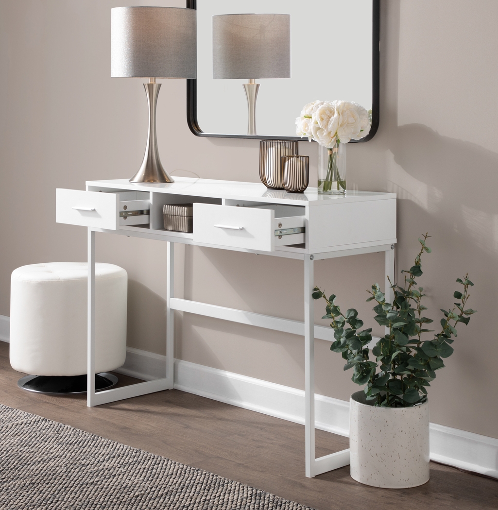 Leneva White Sofa Table - Thumbnail - Image 3