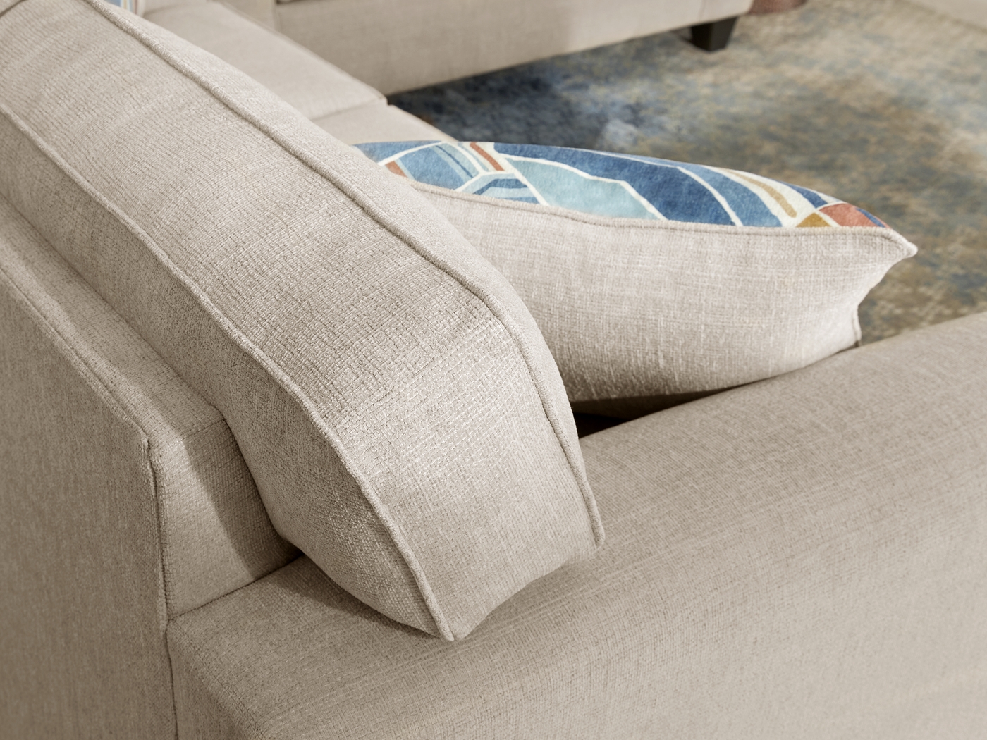 Lennon Beige 7 Pc Living Room with Sleeper Sofa - Thumbnail - Image 5