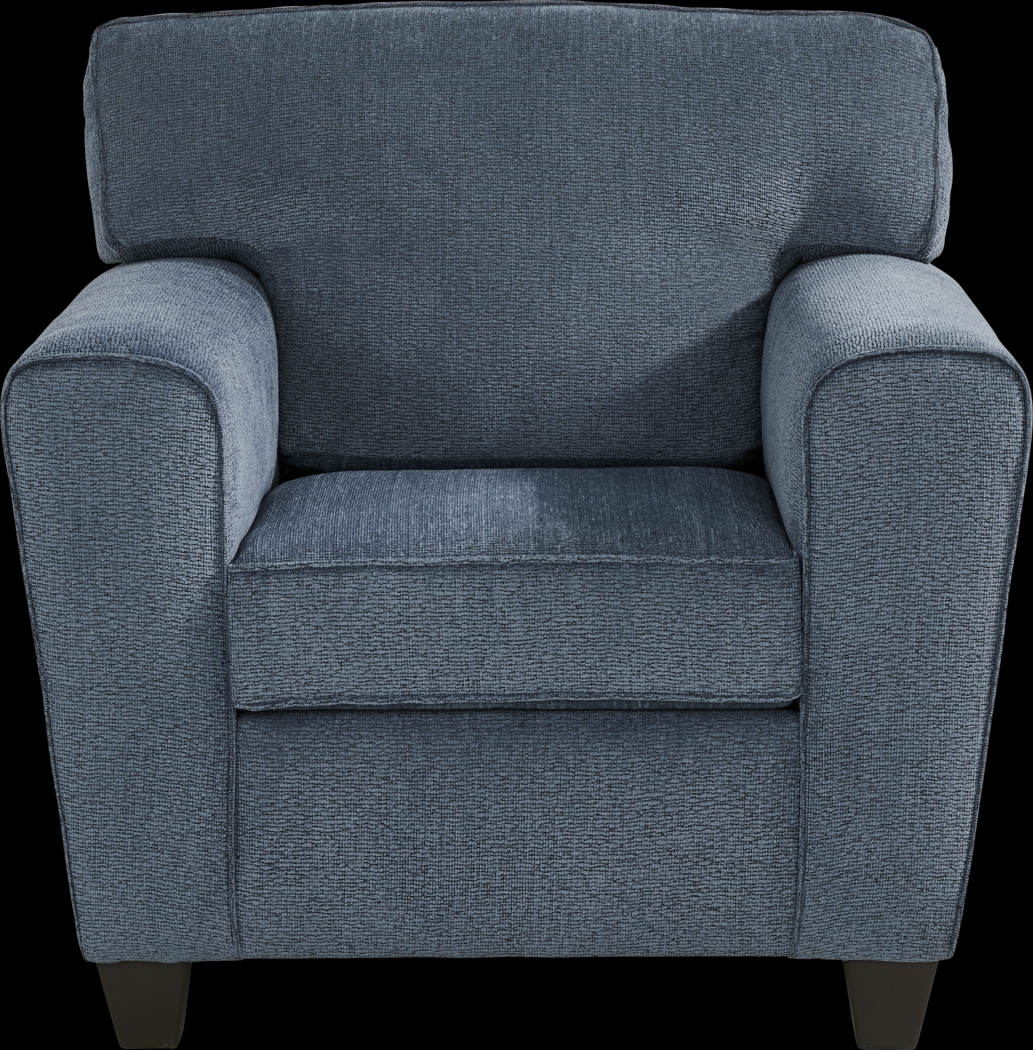 Lennon Navy 8 Pc Living Room with Gel Foam Sleeper Sofa - Thumbnail - Image 9