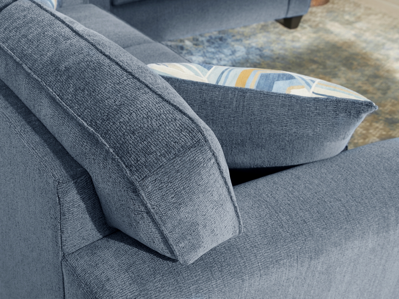 Lennon Navy 5 Pc Living Room - Thumbnail - Image 5