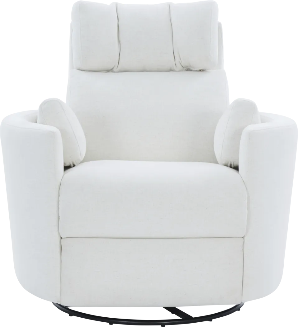 Lennox 2.0 Ivory Power Glider Recliner with Swivel - Thumbnail - Image 2
