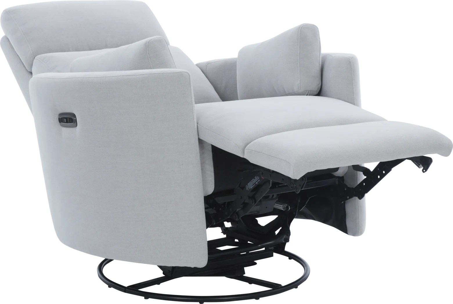 Lennox 2.0 Light Blue Power Glider Recliner with Swivel - Thumbnail - Image 2