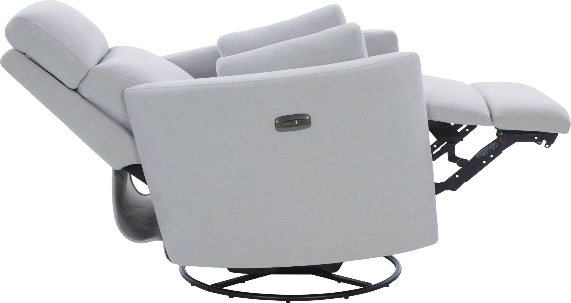 Lennox 2.0 Light Blue Power Glider Recliner with Swivel - Thumbnail - Image 5