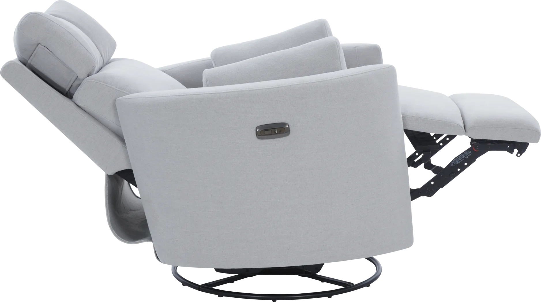 Lennox 2.0 Light Blue Power Glider Recliner with Swivel - Thumbnail - Image 6