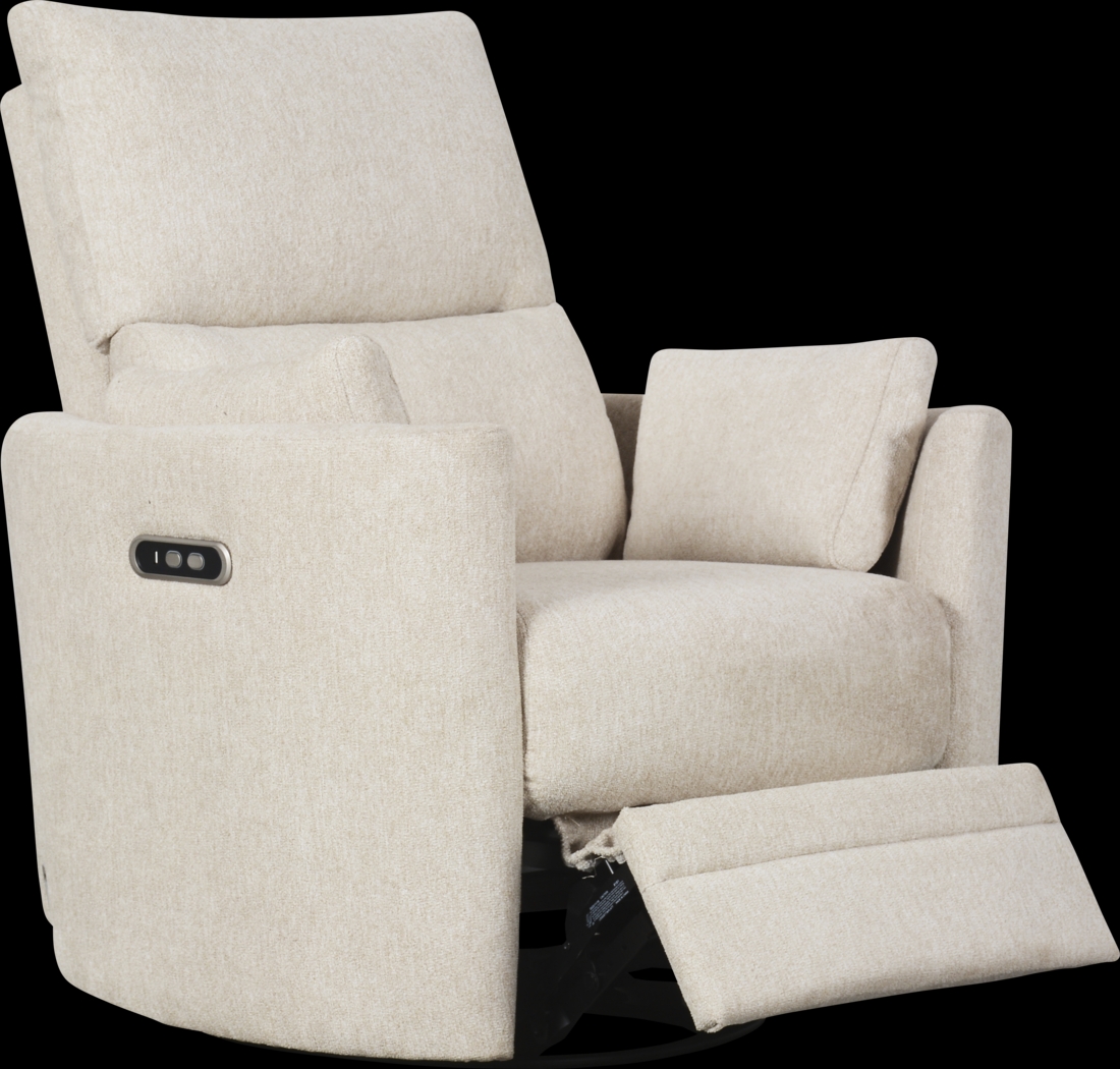 Lennox Ivory Power Glider Recliner - Thumbnail - Image 2