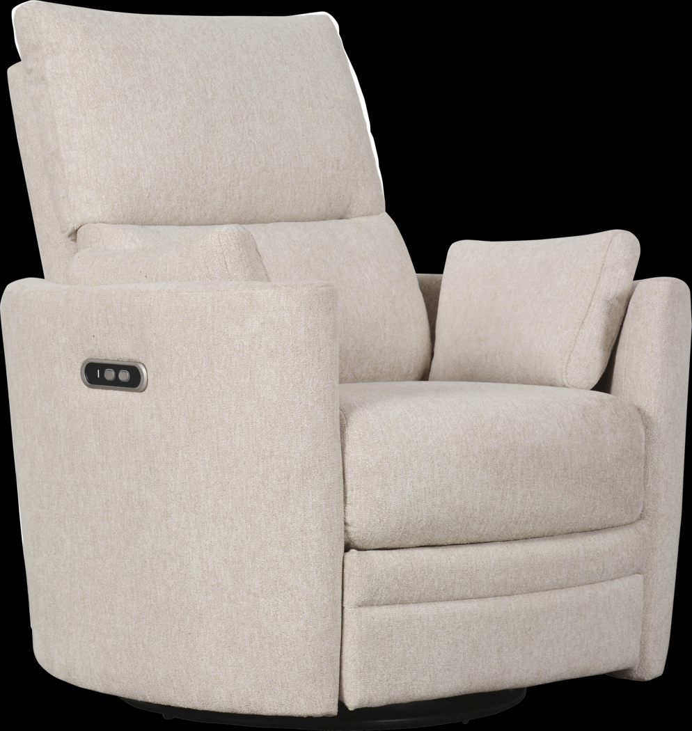 Lennox Ivory Power Glider Recliner - Thumbnail - Image 1
