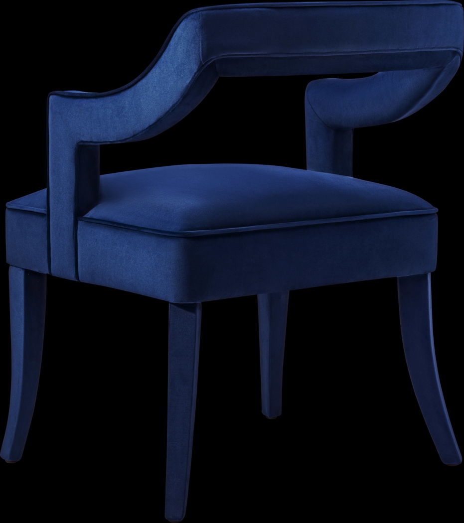Lenorelle Navy Arm Chair - Thumbnail - Image 3