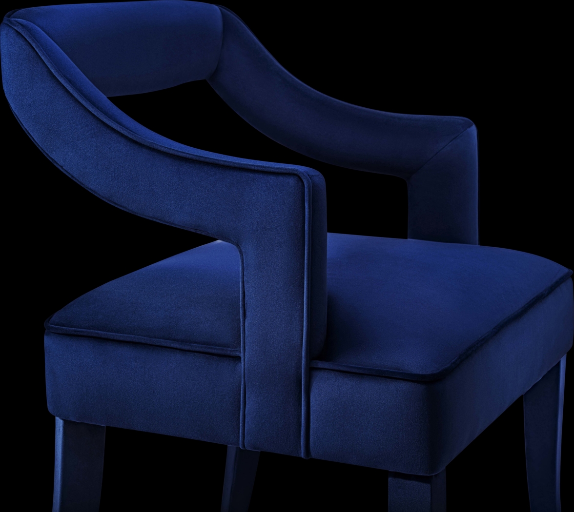 Lenorelle Navy Arm Chair - Thumbnail - Image 4
