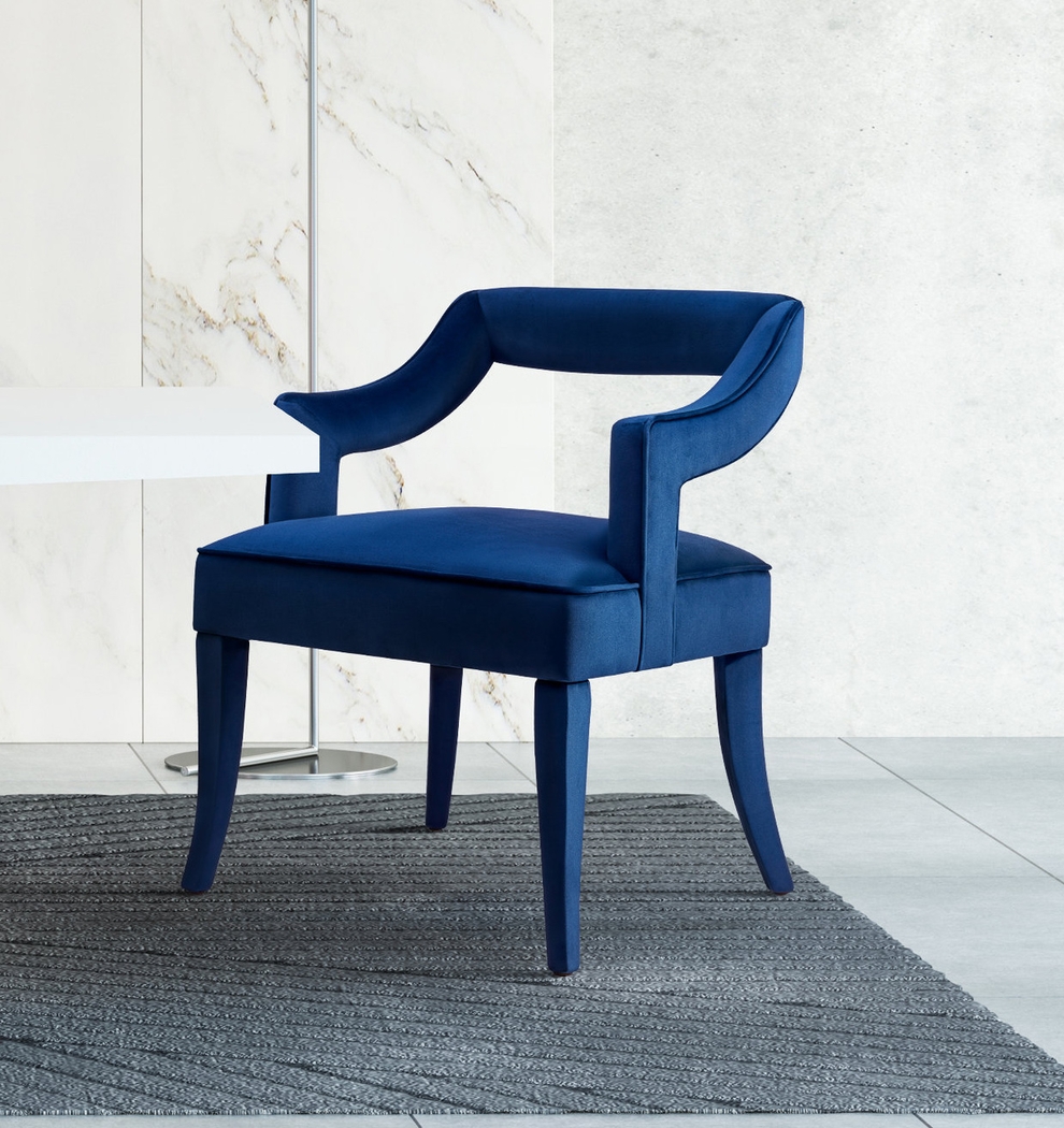 Lenorelle Navy Arm Chair - Thumbnail - Image 5