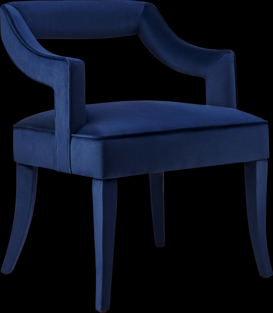 Lenorelle Navy Arm Chair - Thumbnail - Image 1