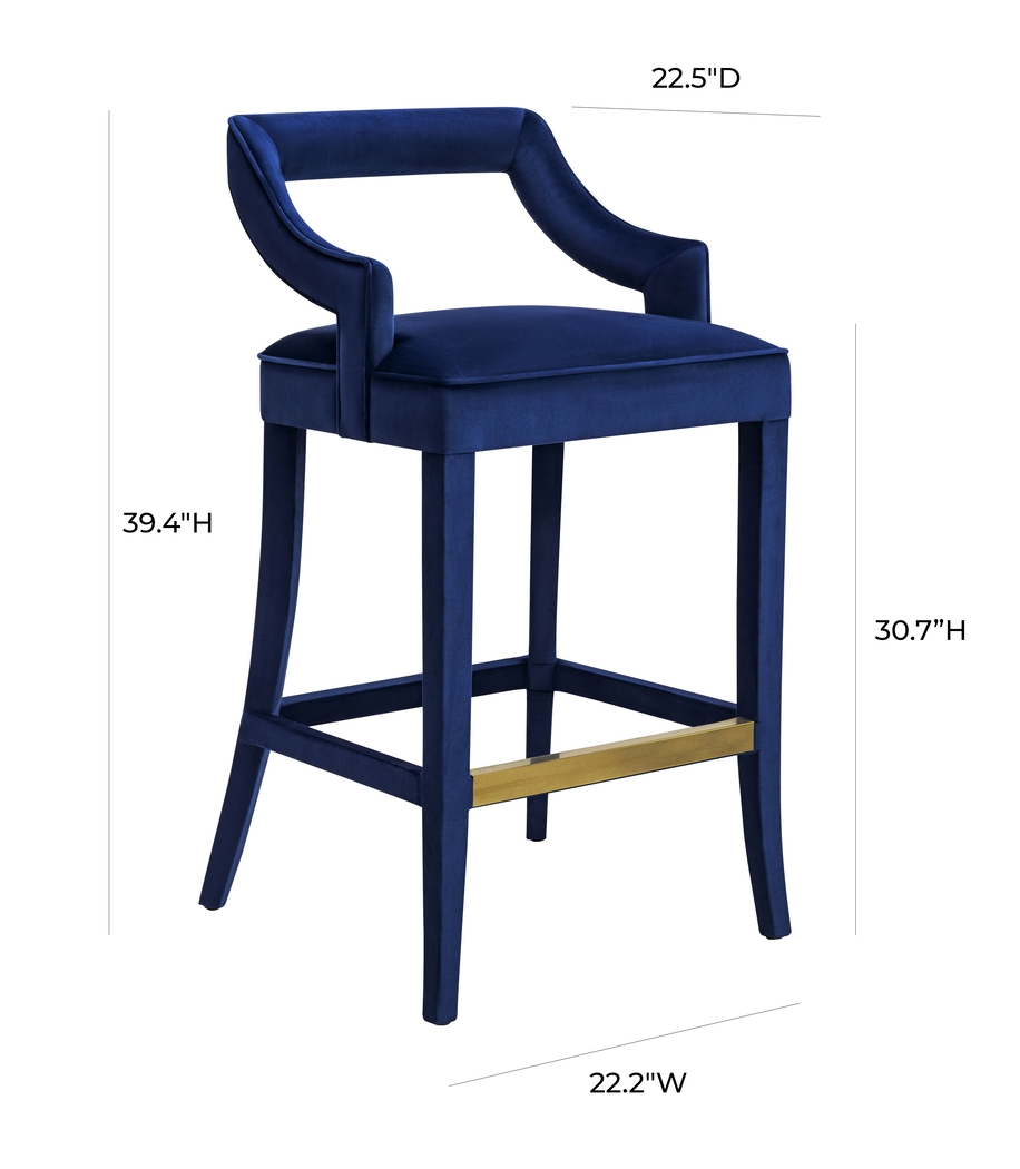 Lenorelle Navy Barstool - Thumbnail - Image 7