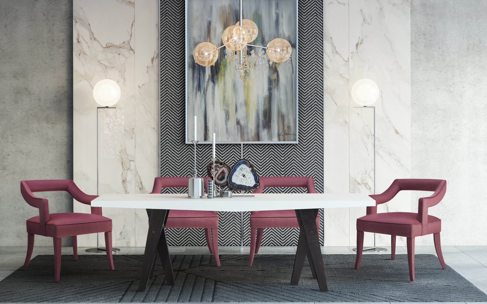 Lenorelle Pink Arm Chair - Thumbnail - Image 6