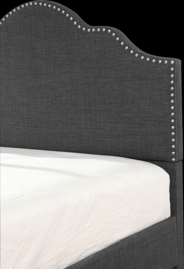 Lenosa Charcoal Gray Queen Upholstered Bed - Thumbnail - Image 3
