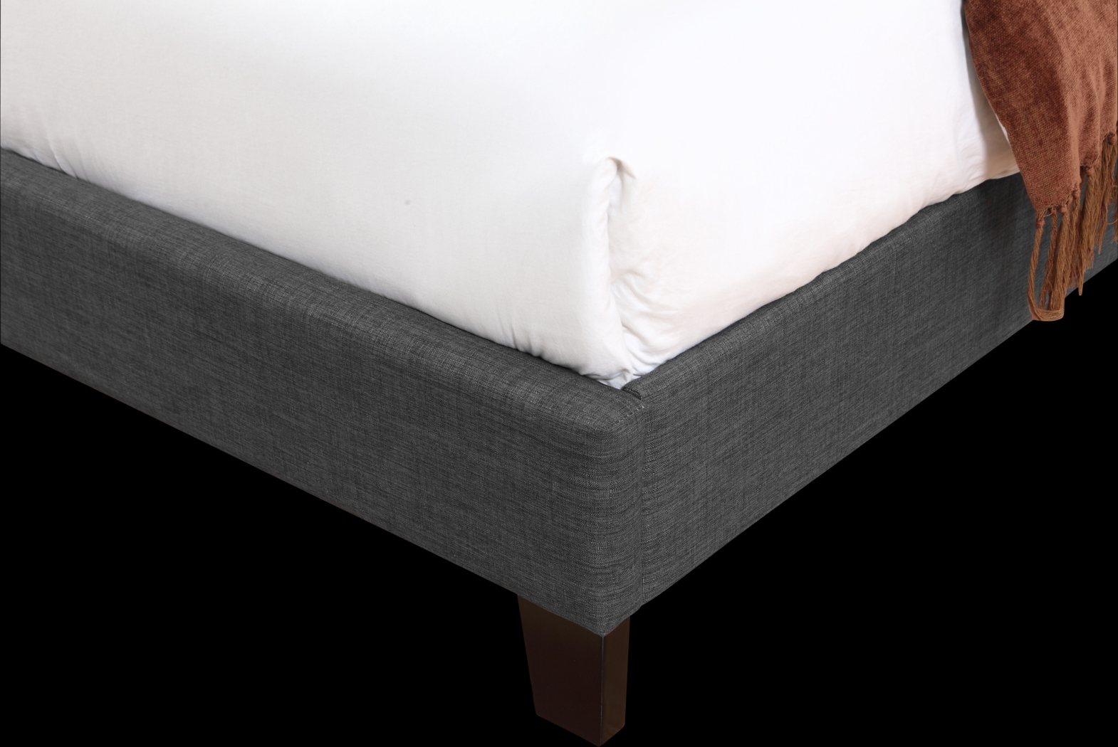 Lenosa Charcoal Gray Queen Upholstered Bed - Thumbnail - Image 5