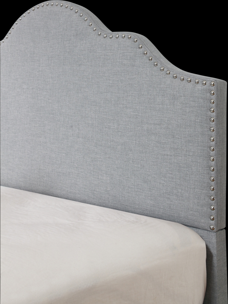 Lenosa Gray Queen Upholstered Bed - Thumbnail - Image 3