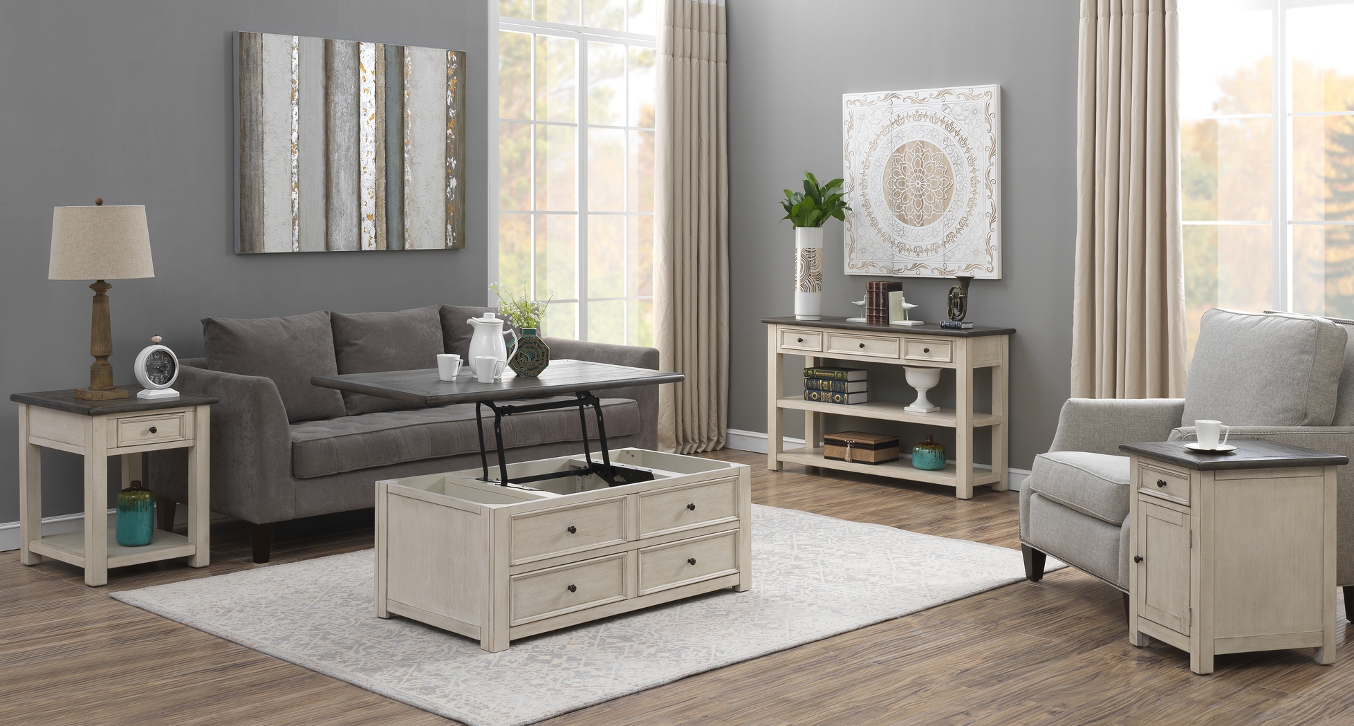 Leoane Ivory End Table - Thumbnail - Image 7