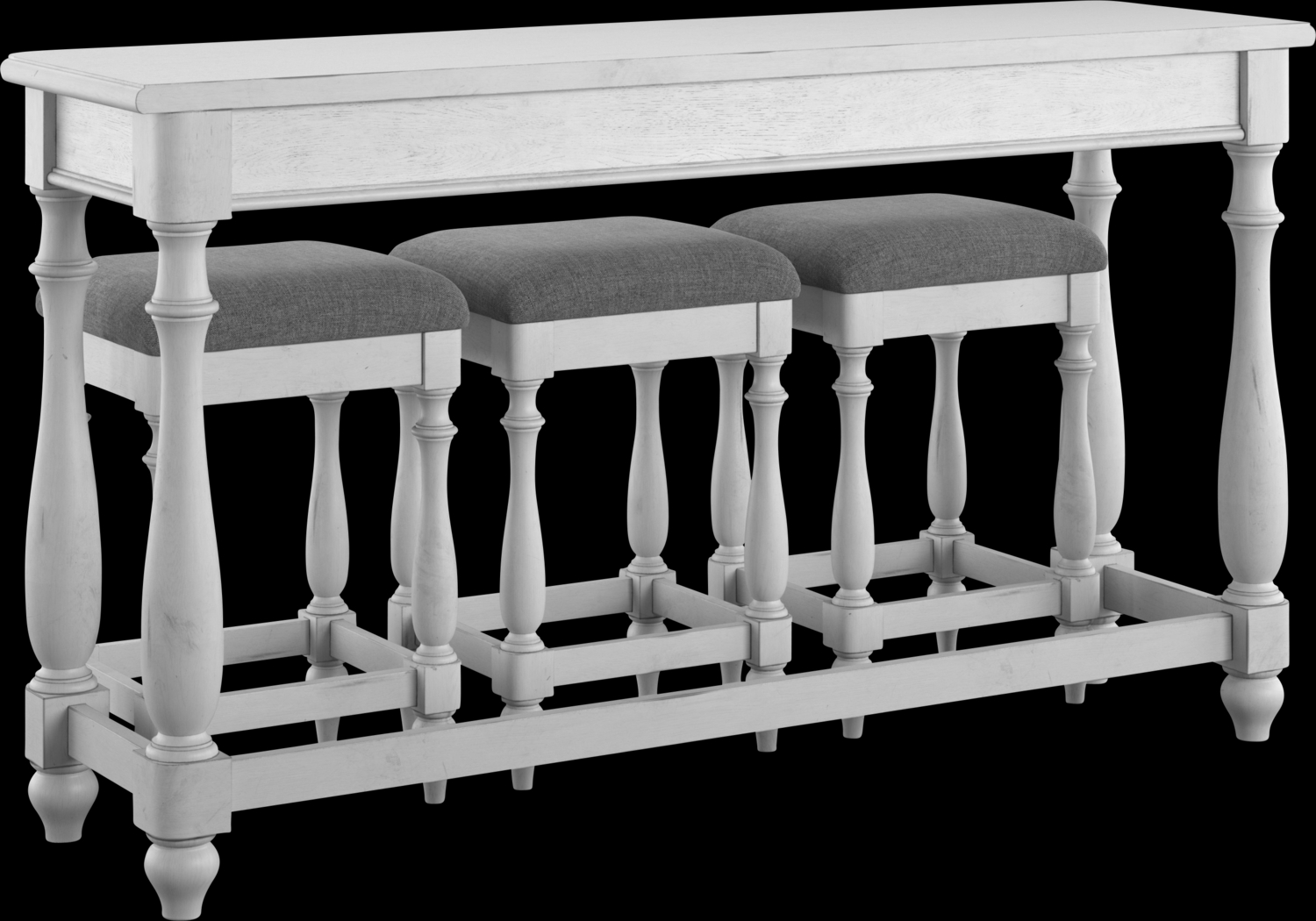 Leoli White Bar Table with Stools - Thumbnail - Image 4