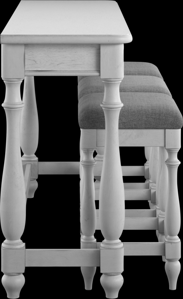 Leoli White Bar Table with Stools - Thumbnail - Image 5