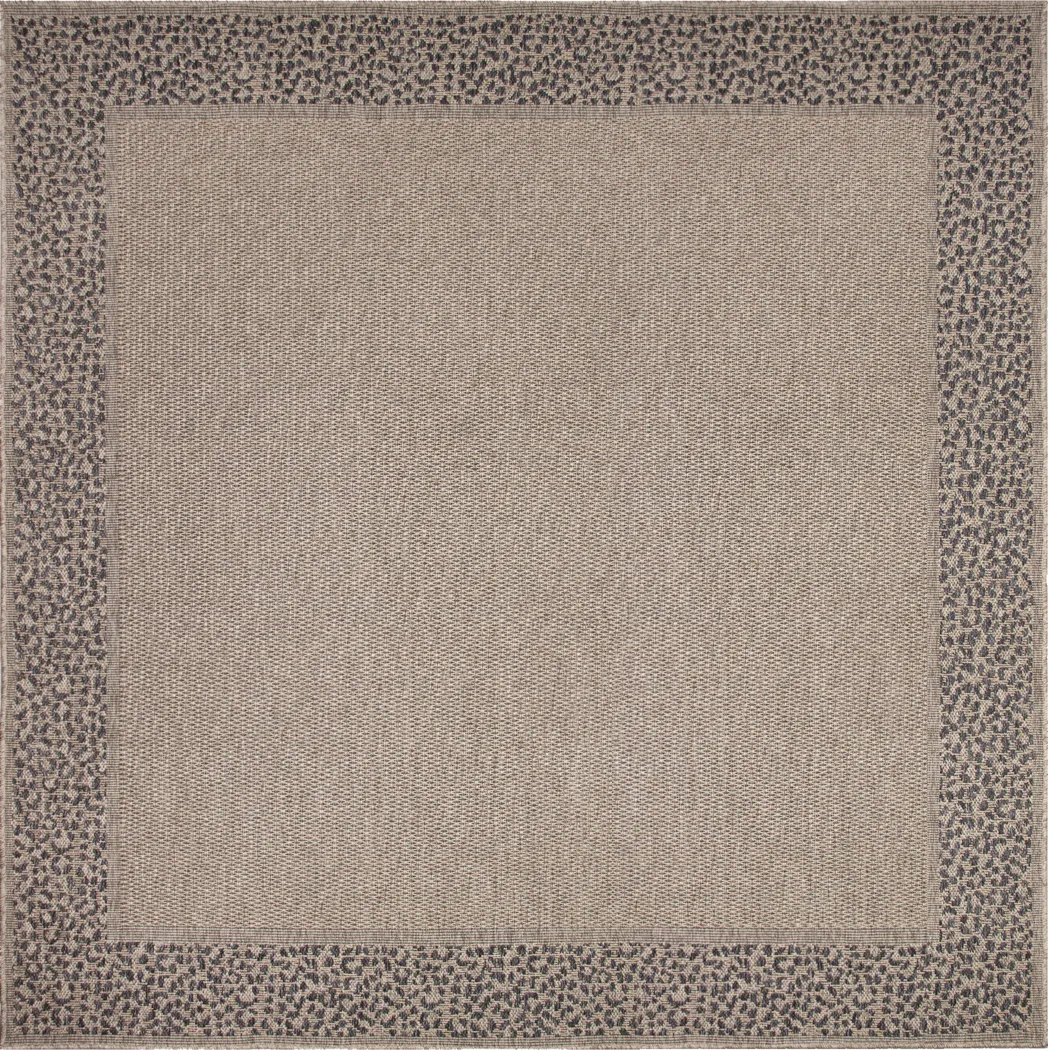 Leopardi Taupe 7'10 Square Indoor/Outdoor Rug - Thumbnail - Image 1