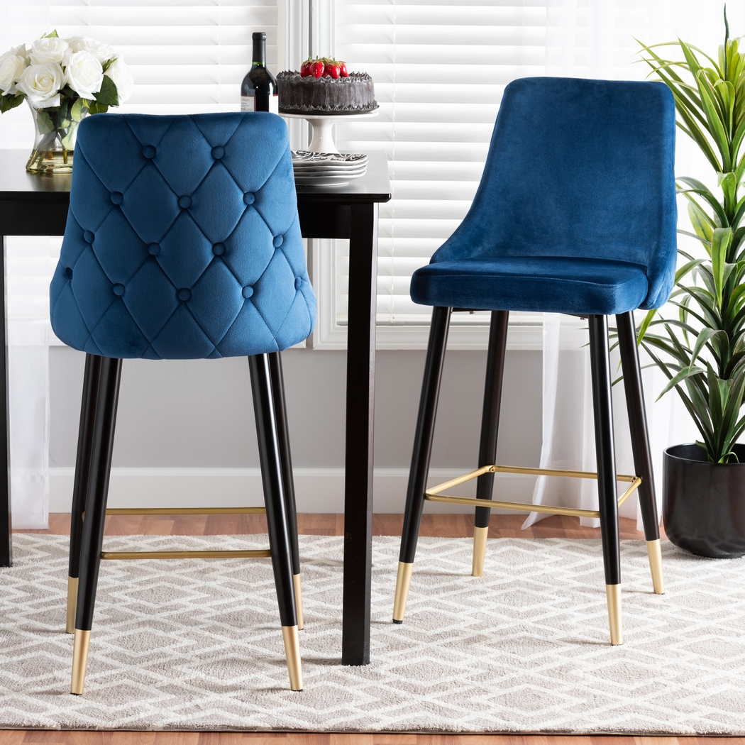 Lepak Blue Barstool, Set of 2 - Thumbnail - Image 3