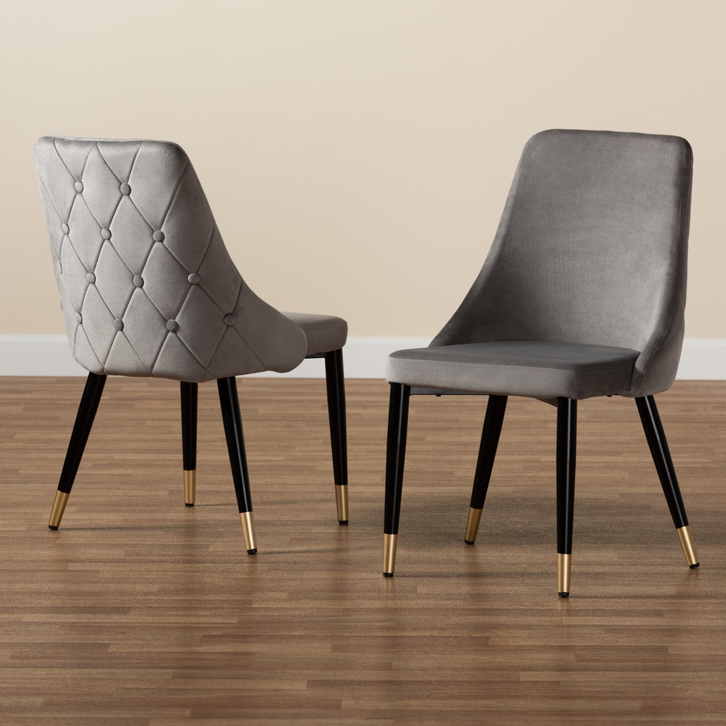 Lepak Gray Side Chair, Set of 2 - Thumbnail - Image 2