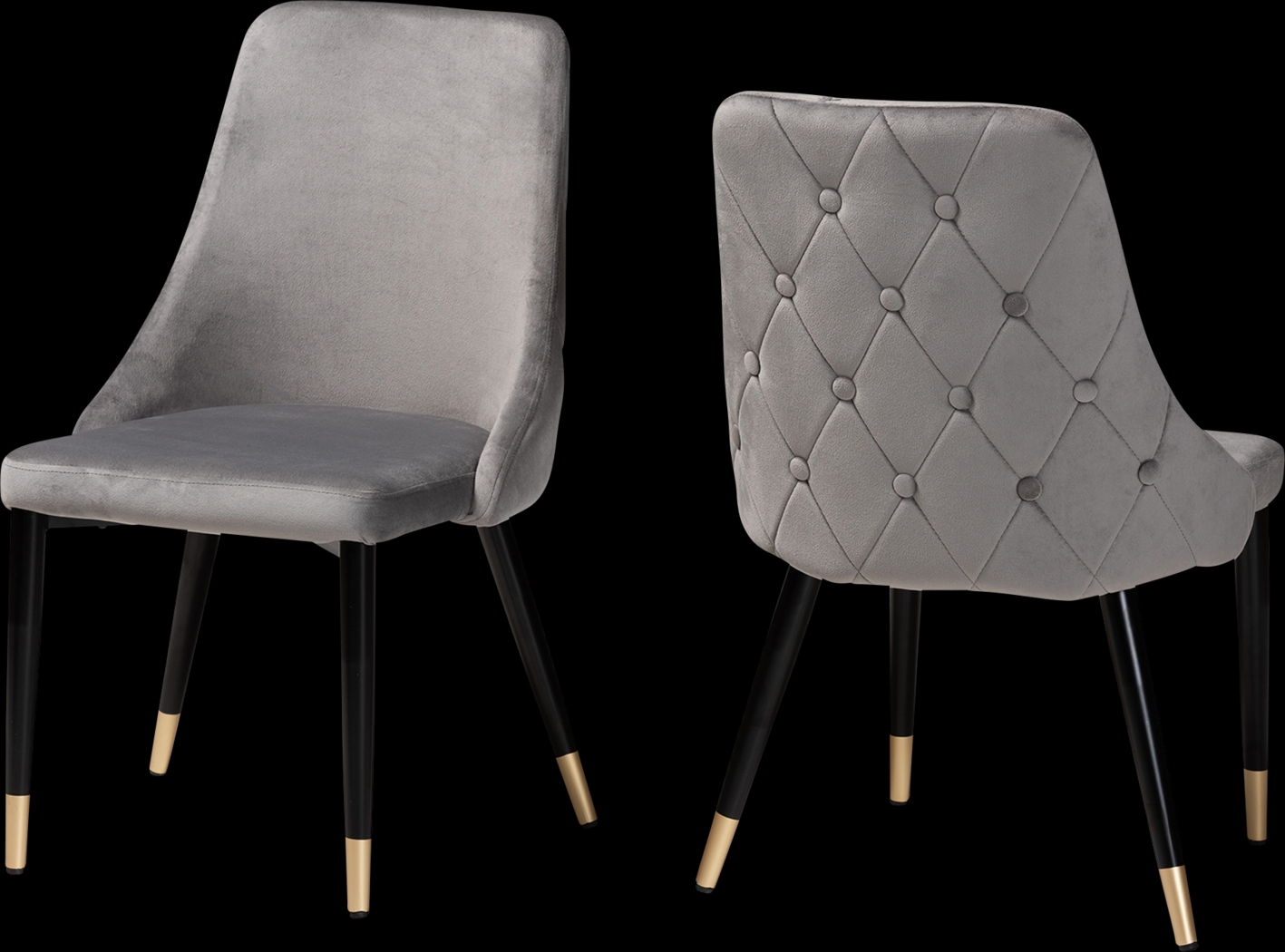 Lepak Gray Side Chair, Set of 2 - Thumbnail - Image 1