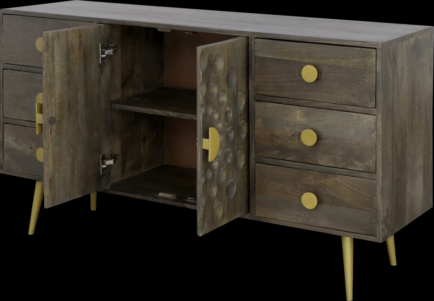 Lerida Brown Credenza - Thumbnail - Image 4