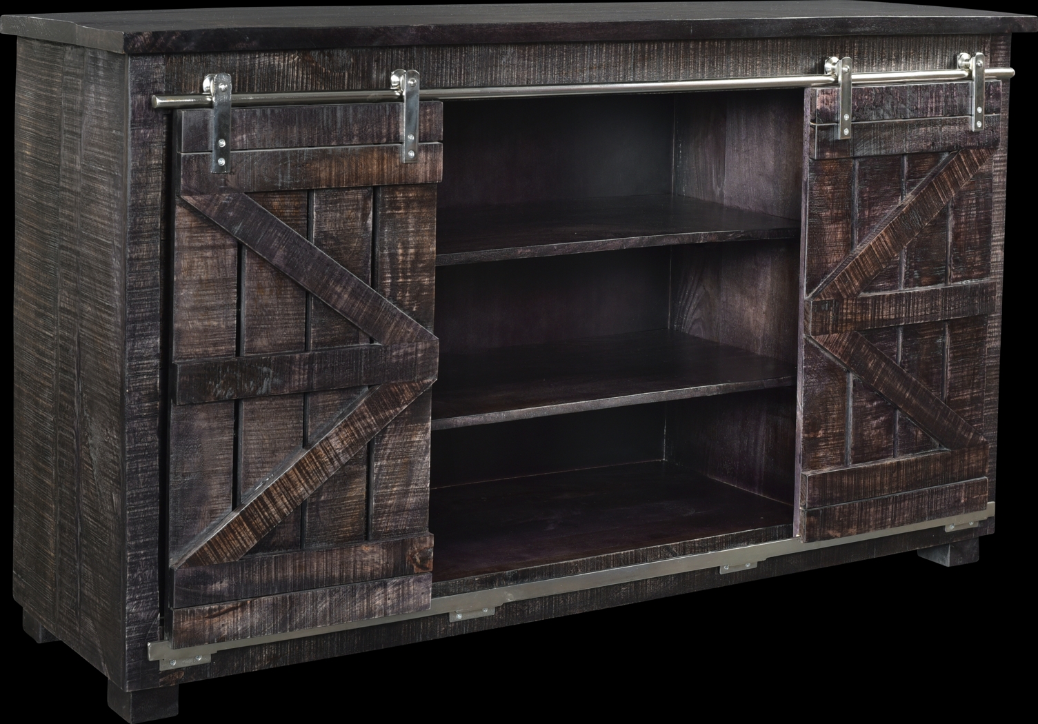 Leroy Square Brown Credenza - Thumbnail - Image 3