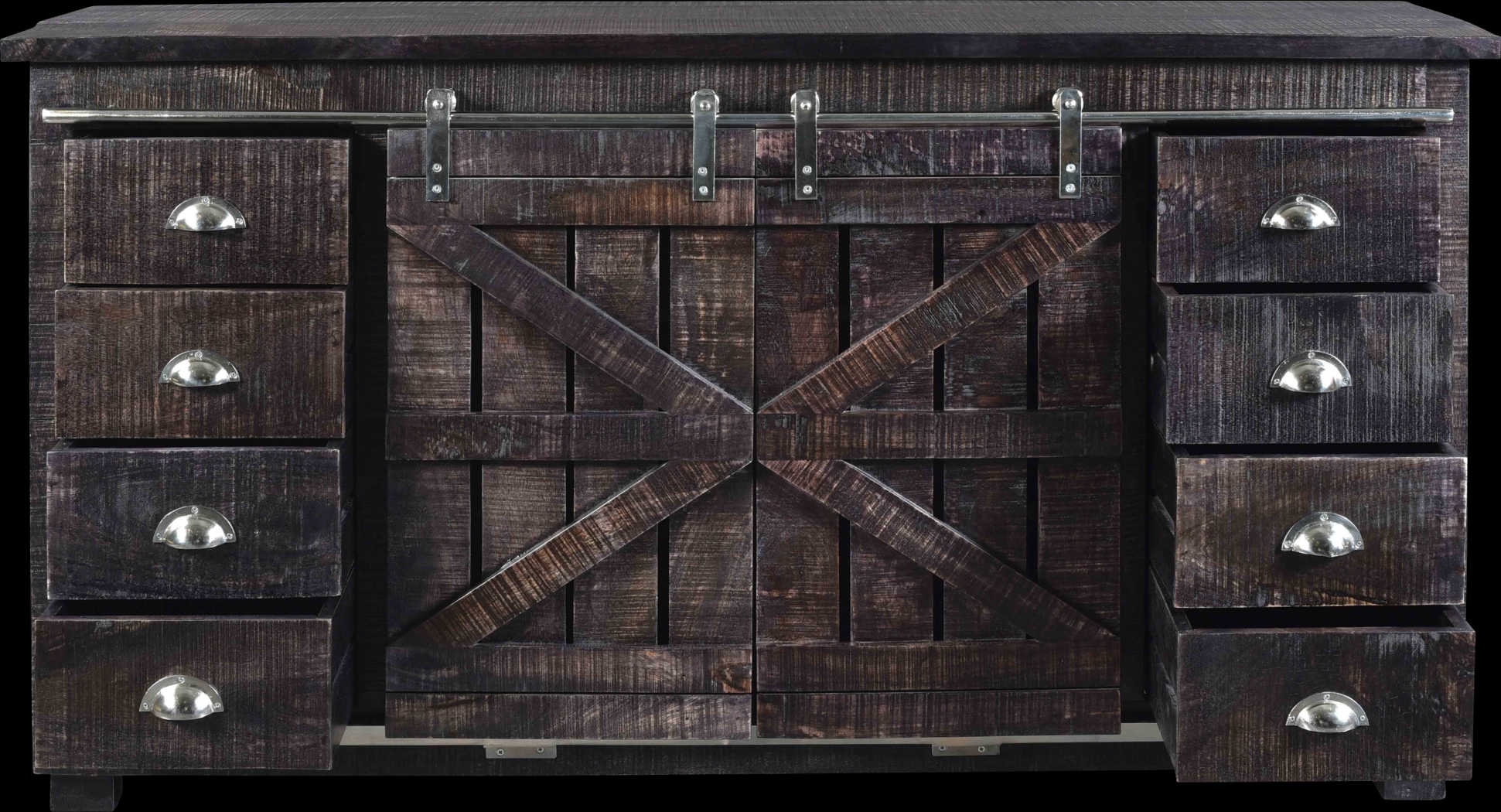 Leroy Square Brown Credenza - Thumbnail - Image 5