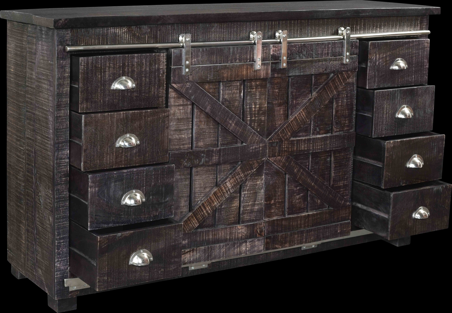 Leroy Square Brown Credenza - Thumbnail - Image 7