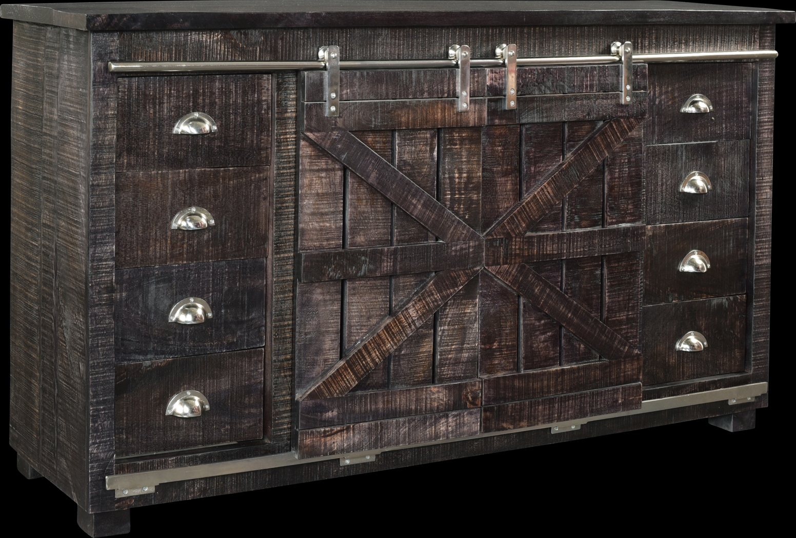 Leroy Square Brown Credenza - Thumbnail - Image 1