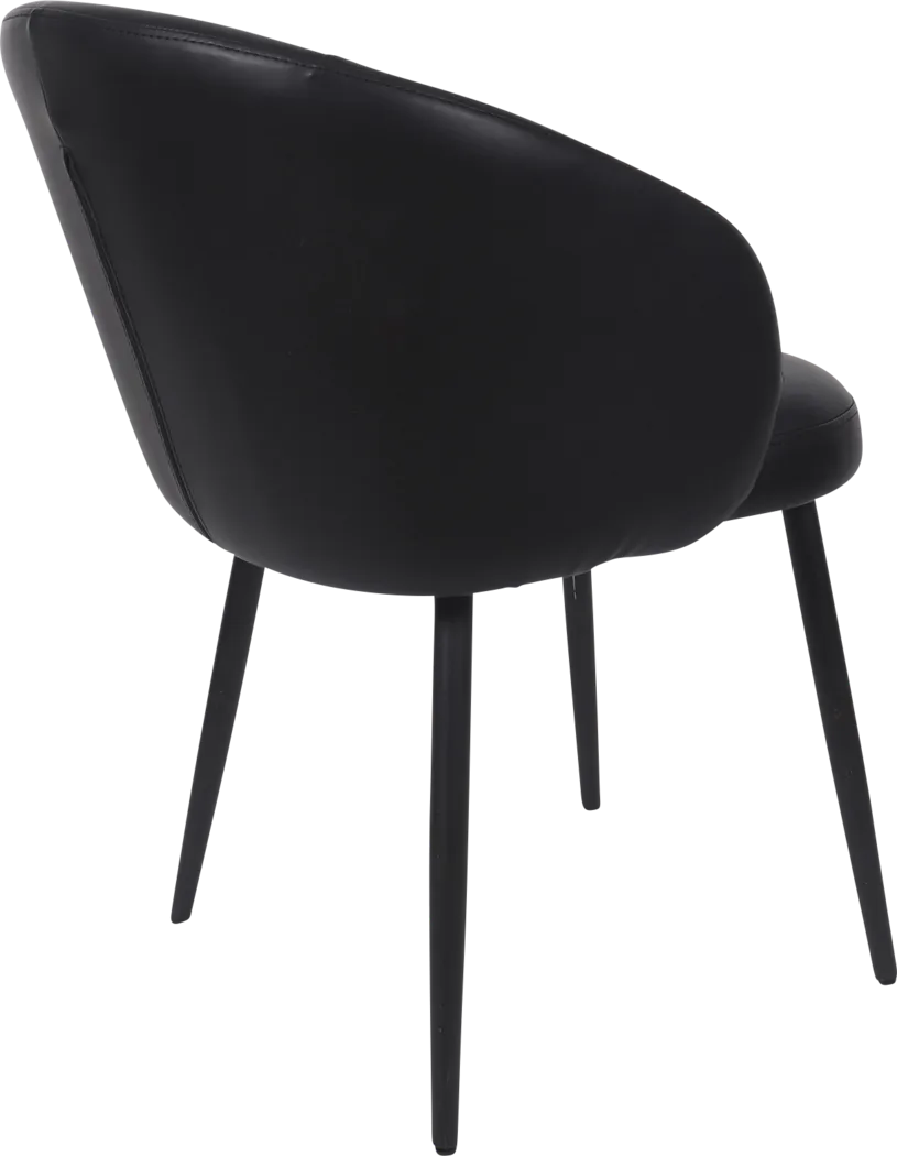 Lesah Black Side Chair, Set of 2 - Thumbnail - Image 3