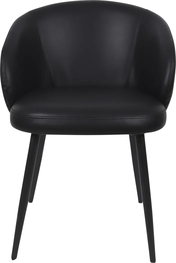 Lesah Black Side Chair, Set of 2 - Thumbnail - Image 4