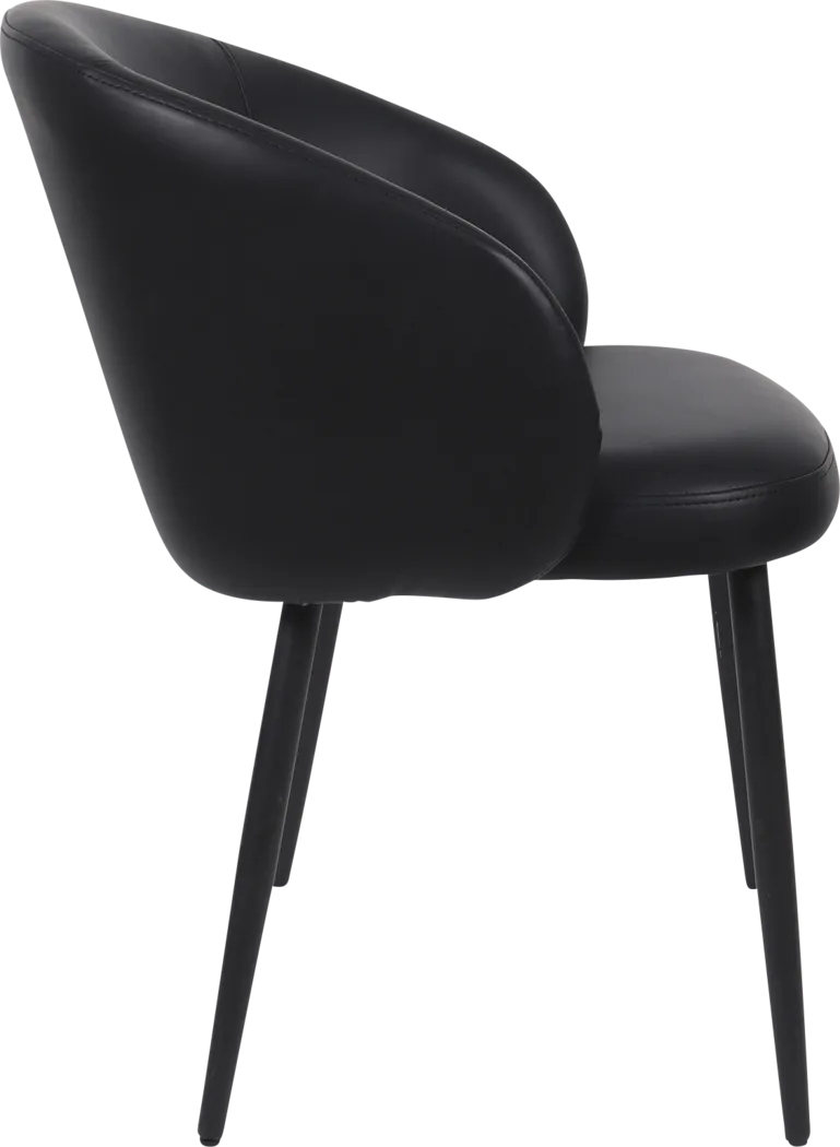 Lesah Black Side Chair, Set of 2 - Thumbnail - Image 5