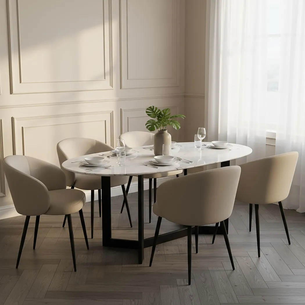 Lesah Gray Side Chair, Set of 2 - Thumbnail - Image 2