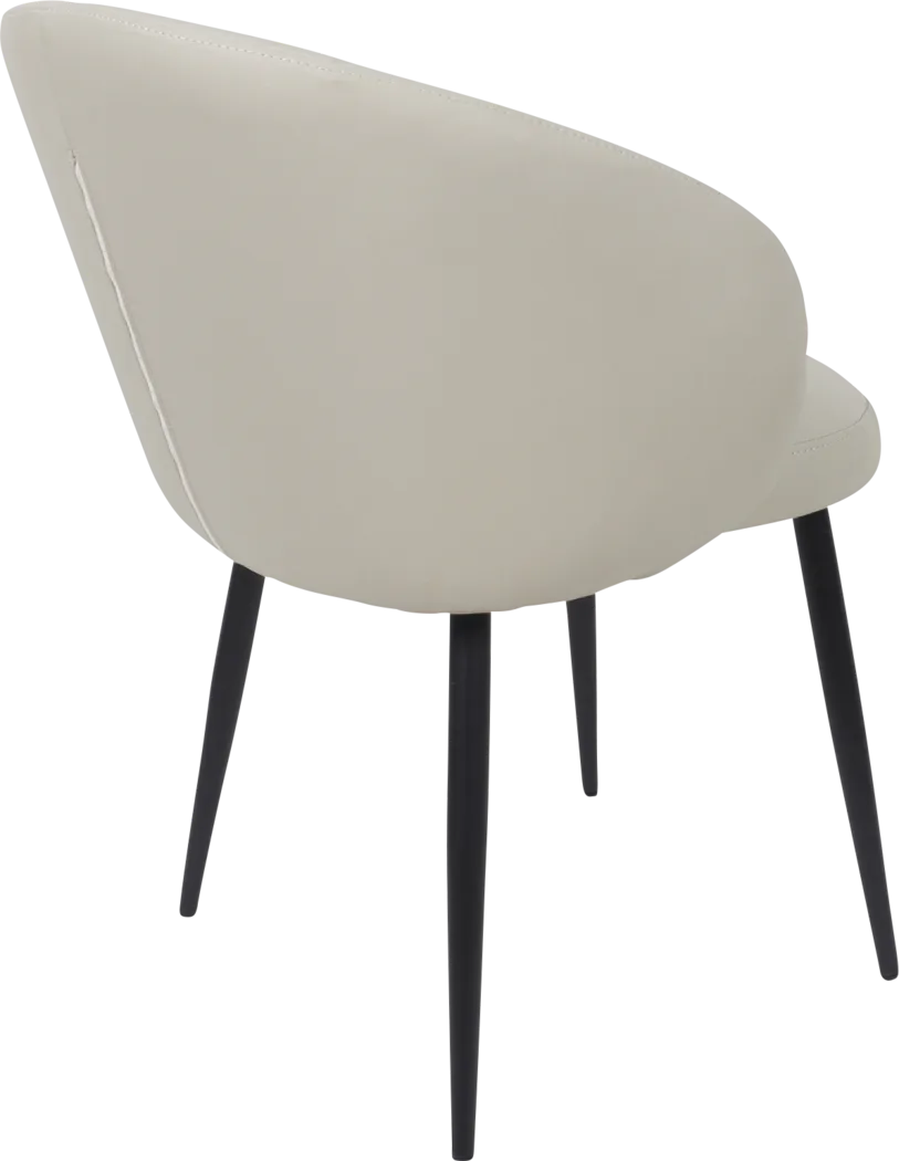 Lesah Gray Side Chair, Set of 2 - Thumbnail - Image 3