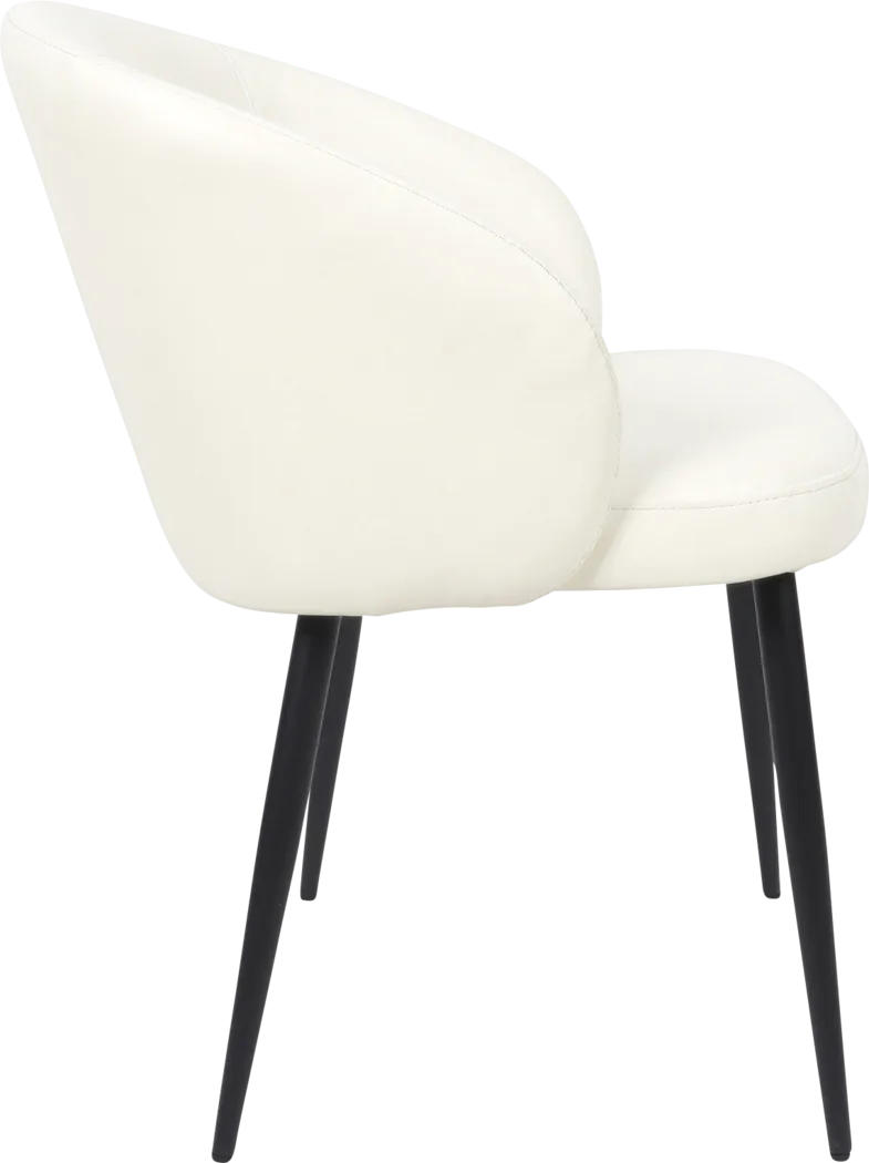 Lesah White Side Chair, Set of 2 - Thumbnail - Image 3